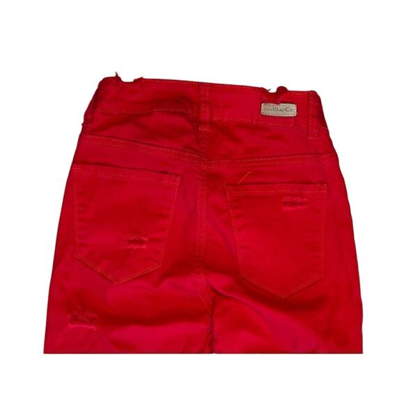 Juniors Vince. Red Ripped Mid Rise Stretch Skinny Jeans 3 Hip Hop Hipster Grunge - Picture 10 of 12